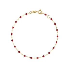 Classic Gigi Cherry bracelet, Yellow Gold, 7.5"