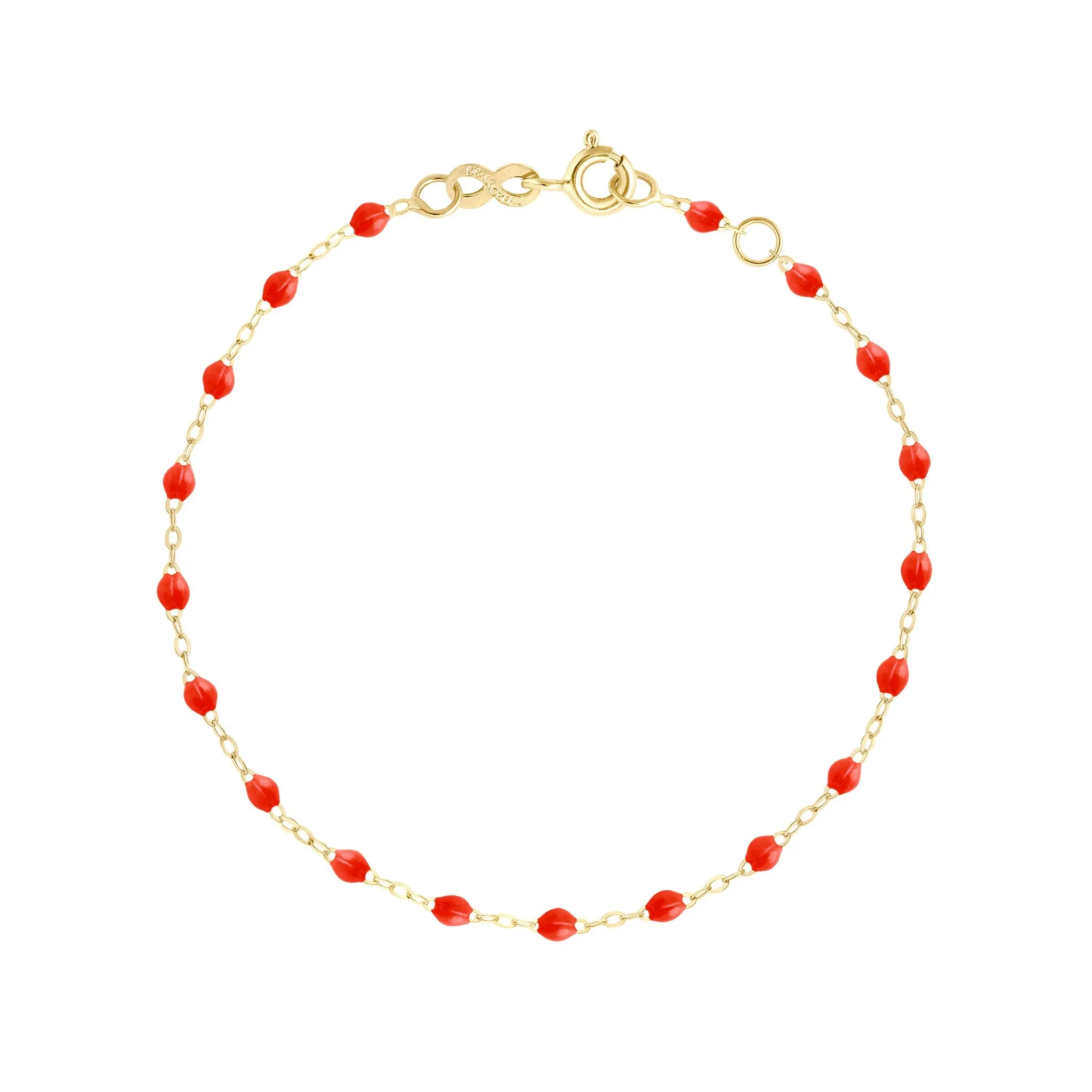 Classic Gigi Coral bracelet, Yellow Gold, 6.7"