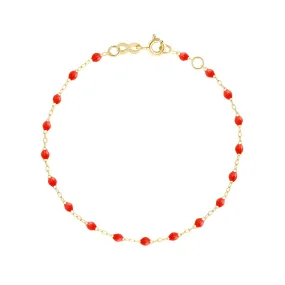 Classic Gigi Coral bracelet, Yellow Gold, 6.7"