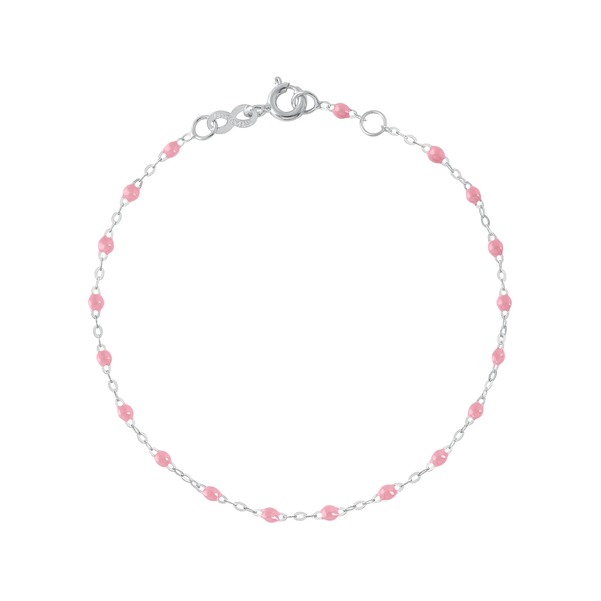 Classic Gigi Fuchsia bracelet, White Gold, 7.5"