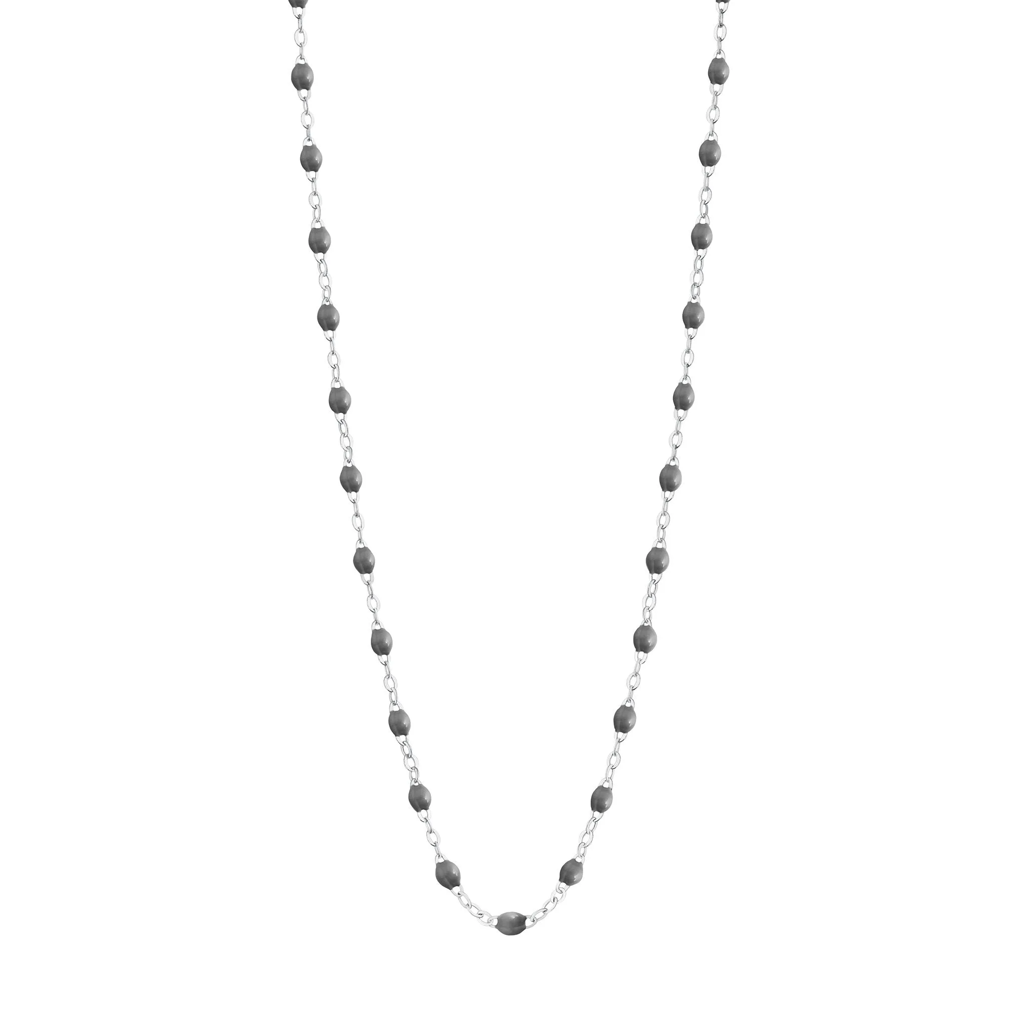 Classic Gigi Grey necklace, White Gold, 16.5"