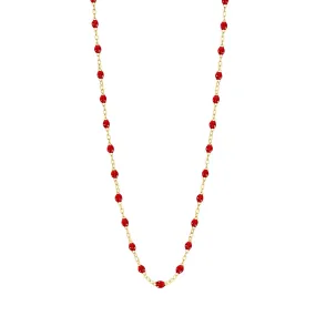 Classic Gigi Ruby necklace, Yellow Gold, 19.7"