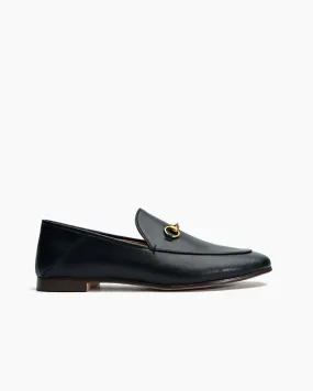 (Clean Up) Classic Metal Buckle Leather Loafers