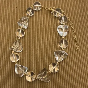 Clear Pyramid Lucite Amelia Necklace