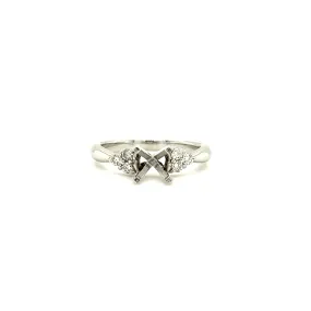 Cluster Diamond Ring Setting with 0.18ctw of Diamonds in Platinum