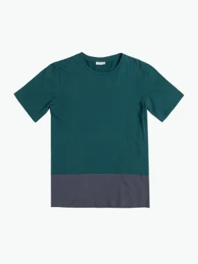 Color Block Crew Neck T-Shirt Green