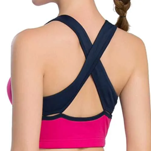 Cozy Criss-cross Professional Shakeproof Tops Wireless Breathable Sports Yoga Vest Bra