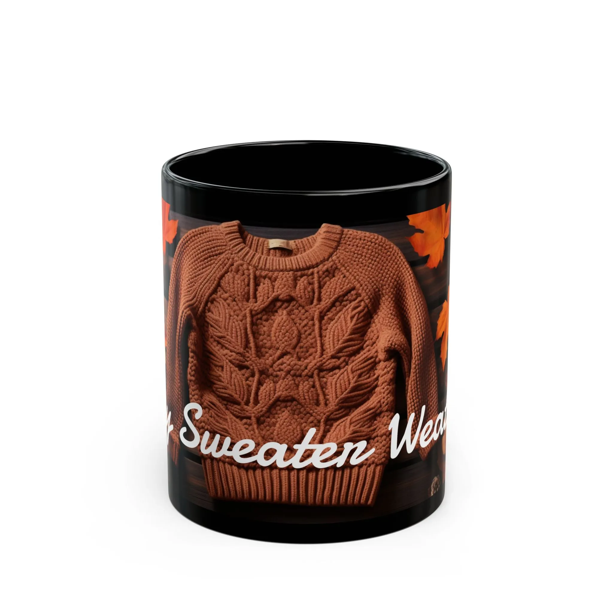 Cozy Sweater Weather - 11oz Black Mug