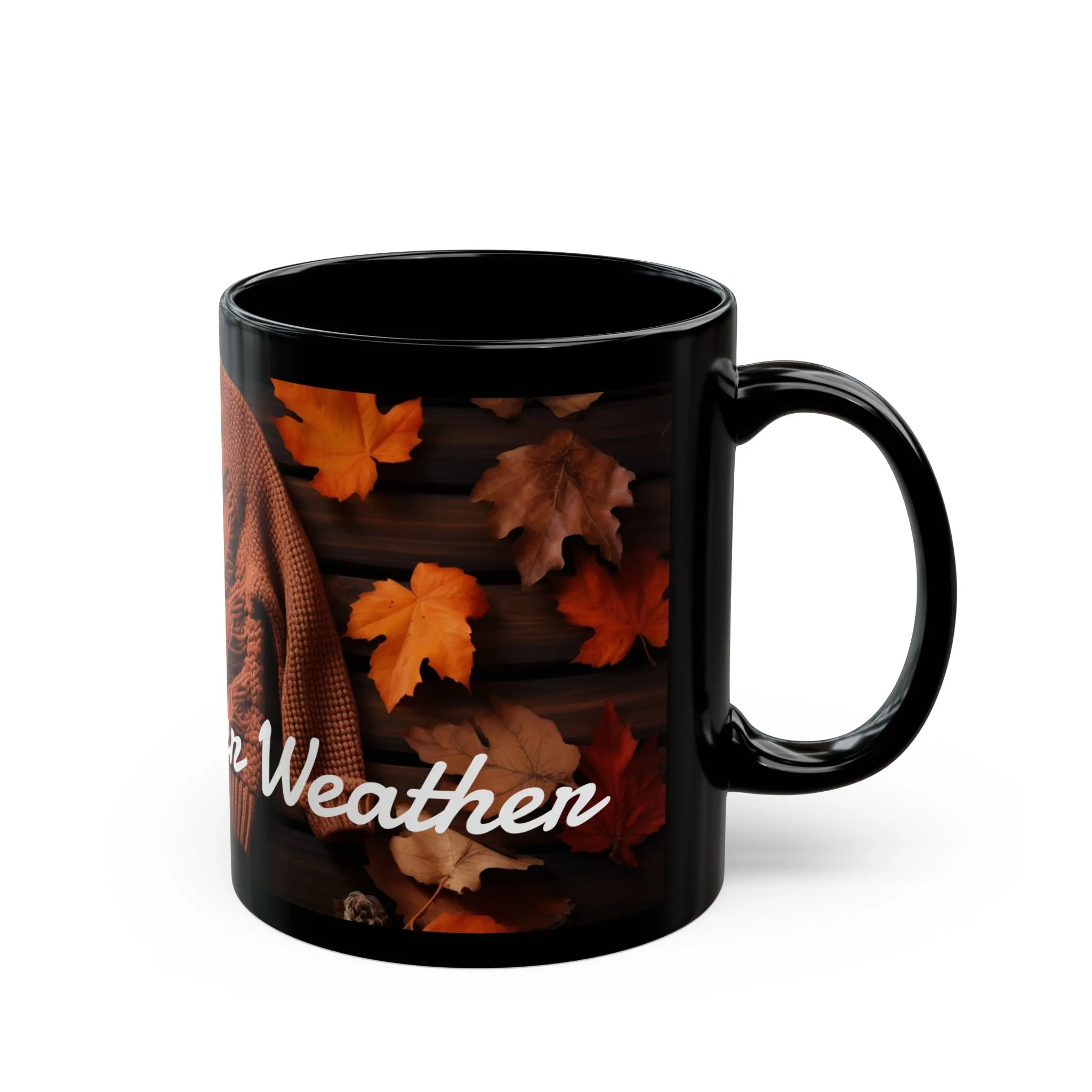 Cozy Sweater Weather - 11oz Black Mug