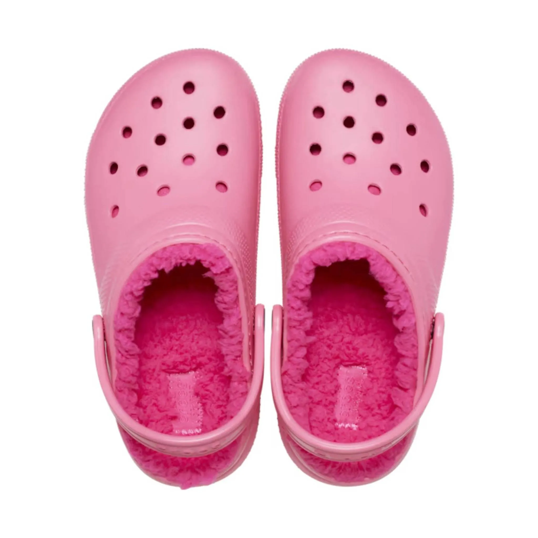 Crocs Toddler Classic Fuzz Lined Clog - Hyper Pink