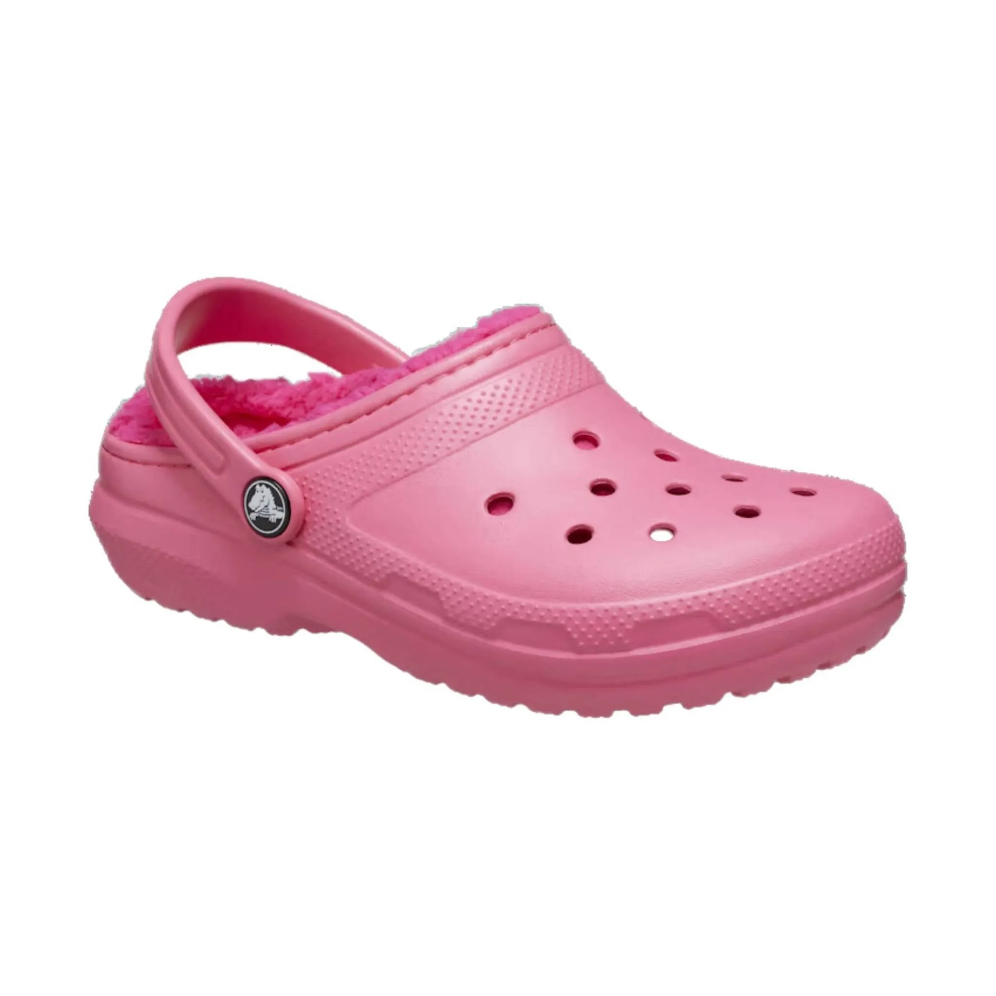 Crocs Toddler Classic Fuzz Lined Clog - Hyper Pink