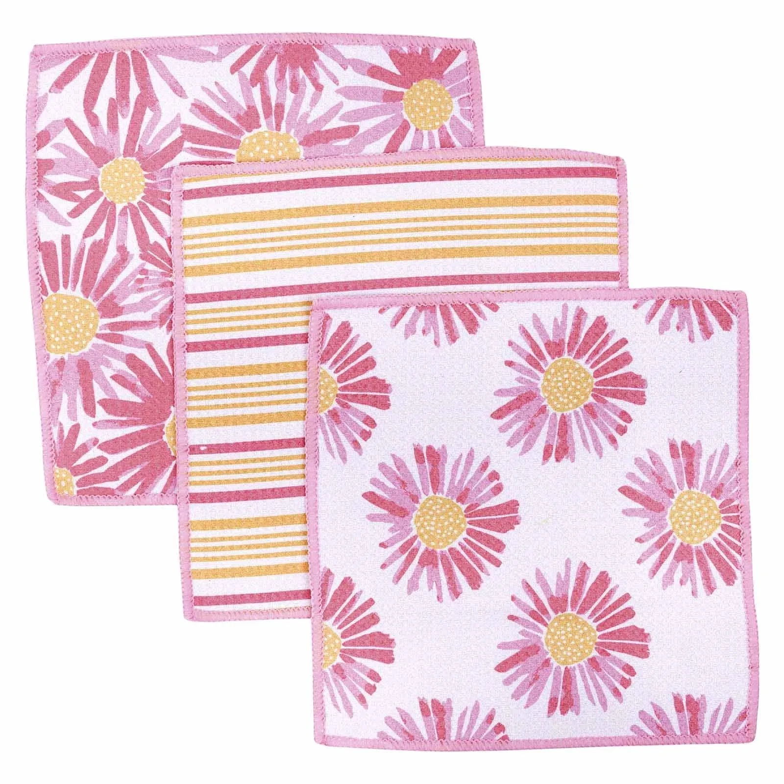 Daisies blu Kitchen Dish Cloths (Set of 3)