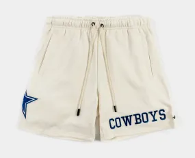 Dallas Cowboys Retro Classic Fleece Mens Shorts (Beige)