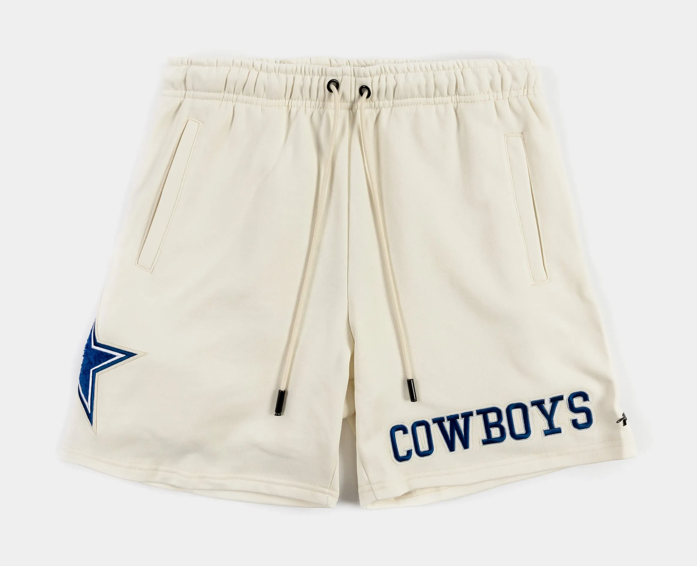 Dallas Cowboys Retro Classic Fleece Mens Shorts (Beige)