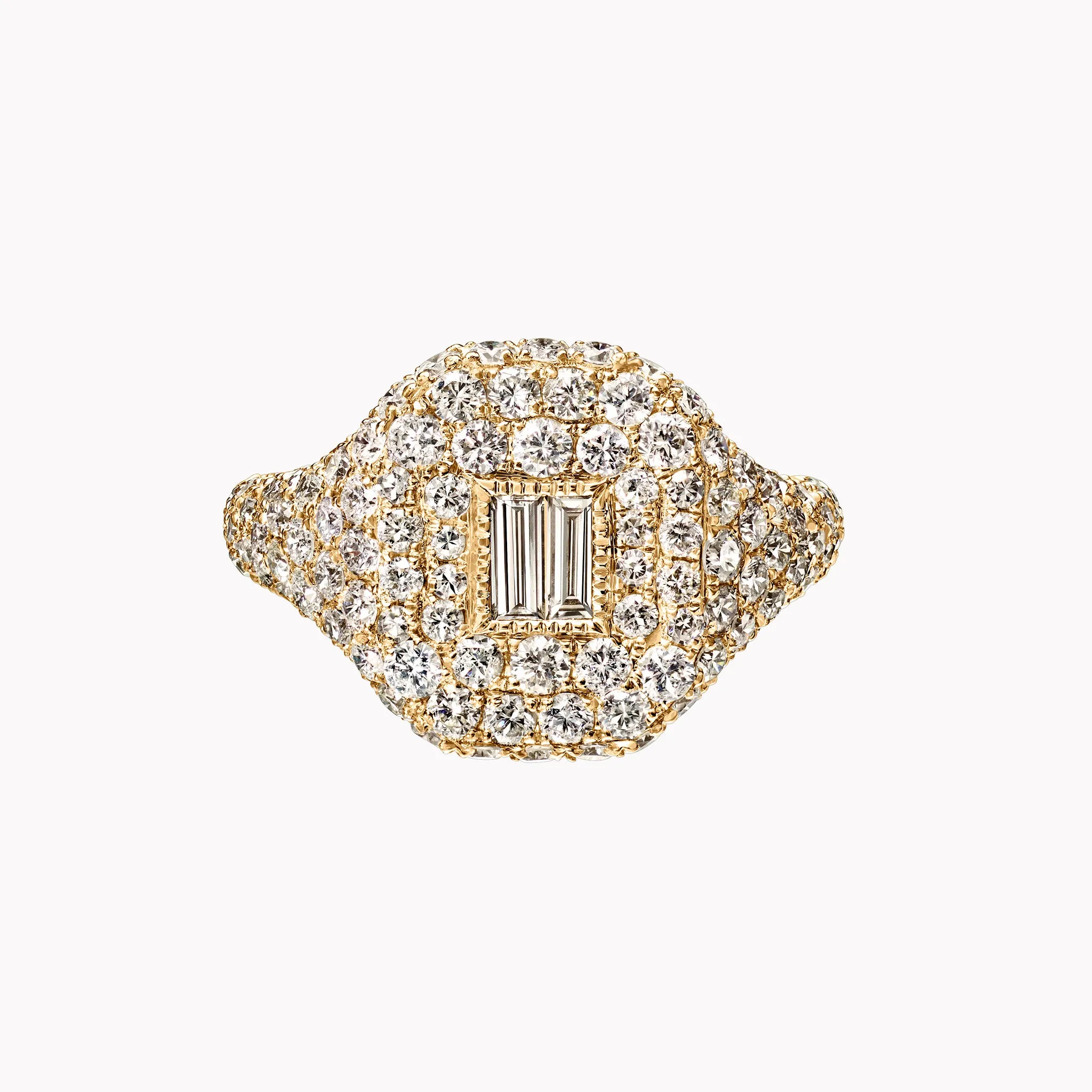 Diamond Baguette Pavé Pinky Ring