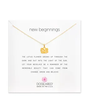 Dogeared - Reminder New Beginnings Pendant Necklace in Gold Dipped