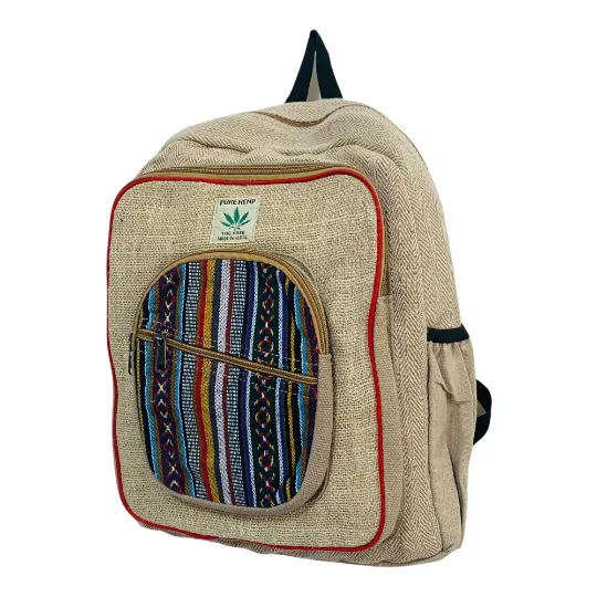 Ecofriendly Backpack, Large Hemp Rucksack, Hippie Backpack, Beach Hiking Bag, Laptop Backpack, Unisex Backpack, Boho Festival Backpack