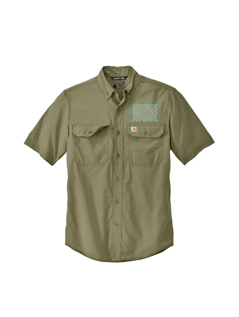 Embroidered Carhartt Force® Solid Short Sleeve Shirt