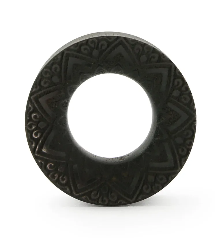 Etched Mandala Areng Wood Tunnel Plugs