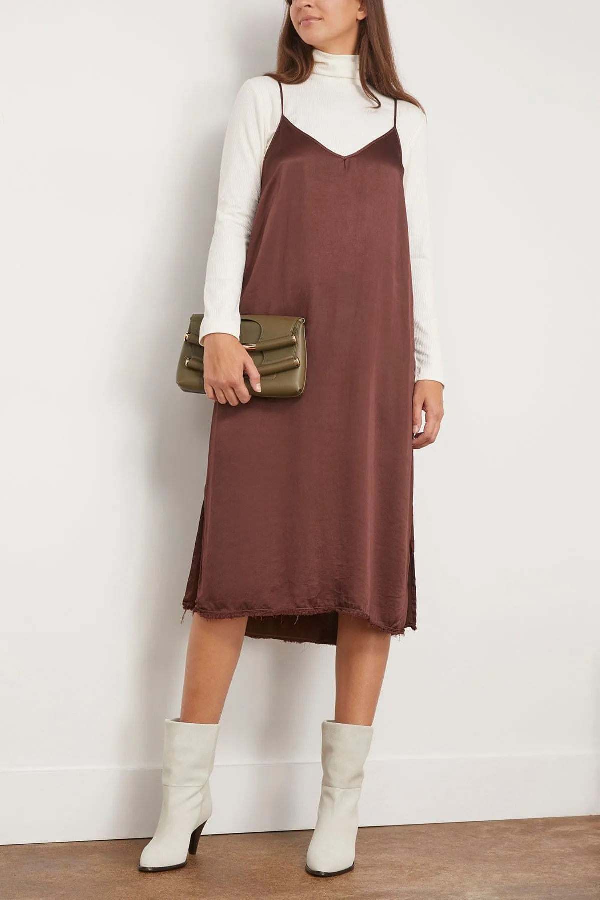 Eve Slip Dress in Chocolate