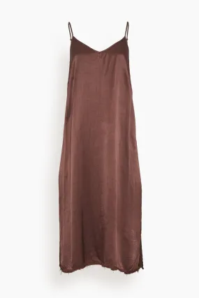 Eve Slip Dress in Chocolate