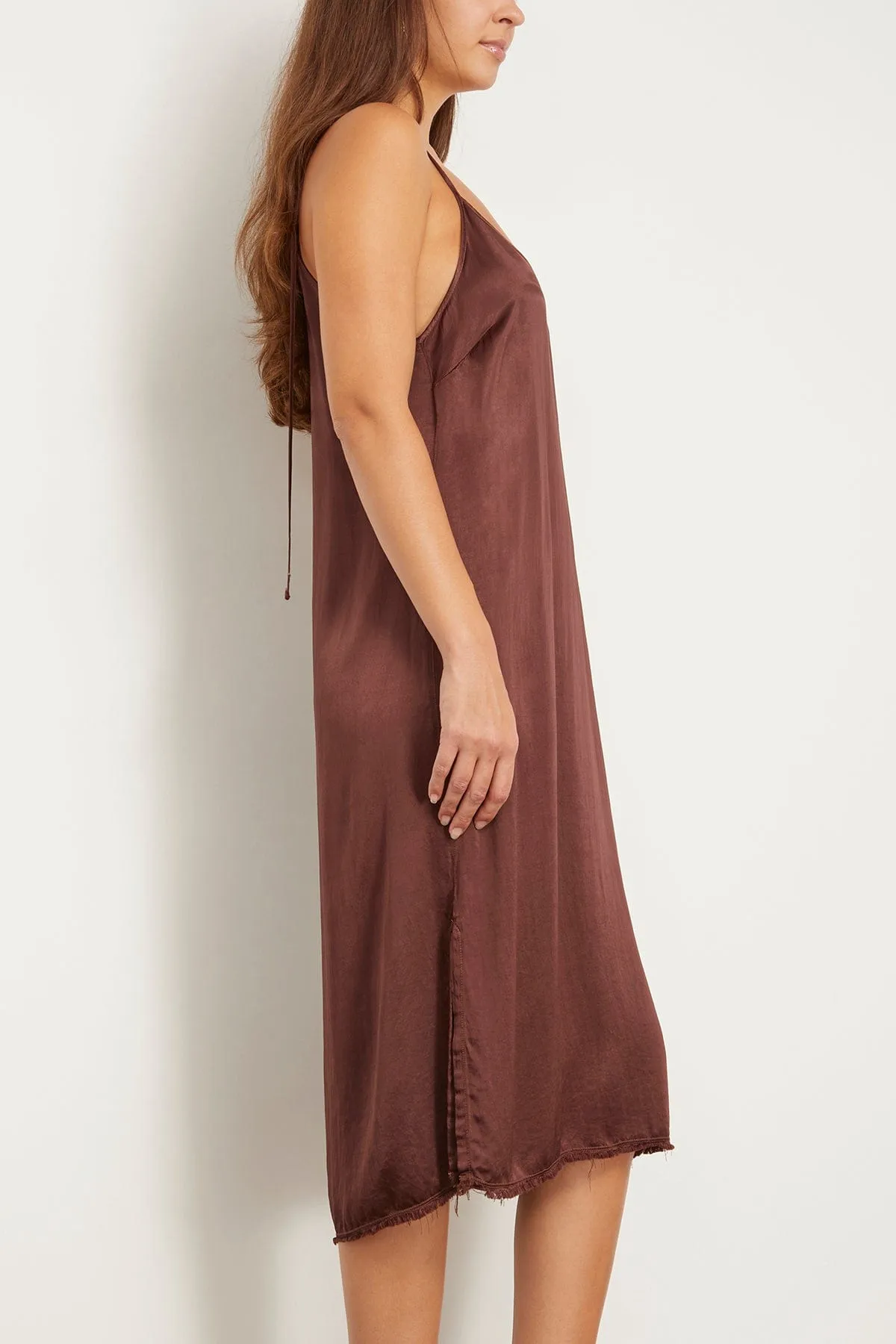 Eve Slip Dress in Chocolate