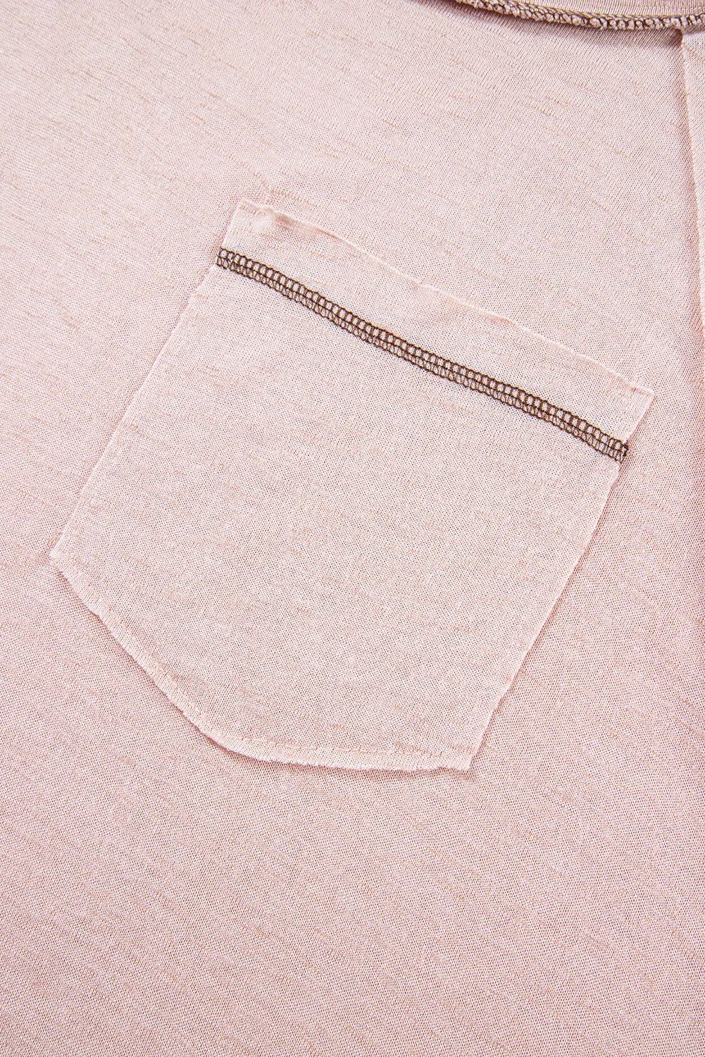 Exposed Seam Detail Loose T-shirt