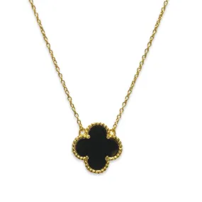 Flora Bezel Large Onyx Necklace