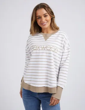 Foxwood - Simplified Stripe Crew - Natural