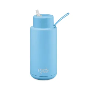 Frank Green - Reusable Straw Bottle 34oz/1L Sky Blue