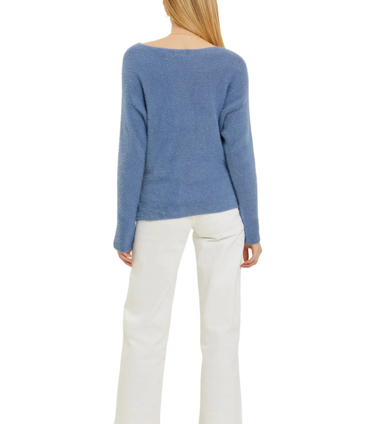 Fuzzy Boatneck Sweater