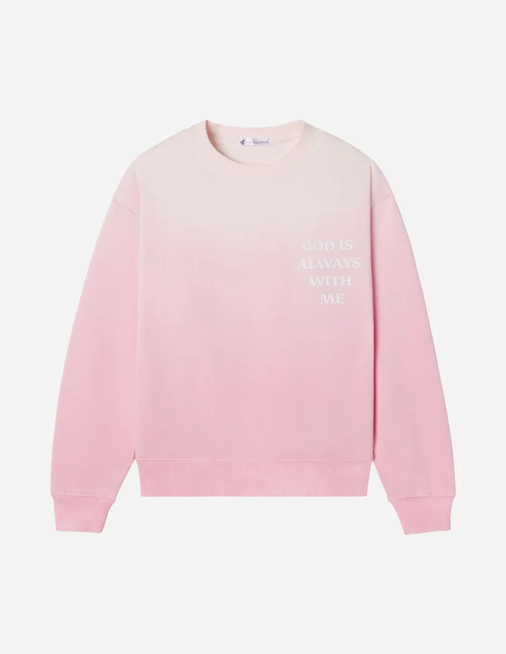 God Is Always With Me Pink Unisex Crewneck