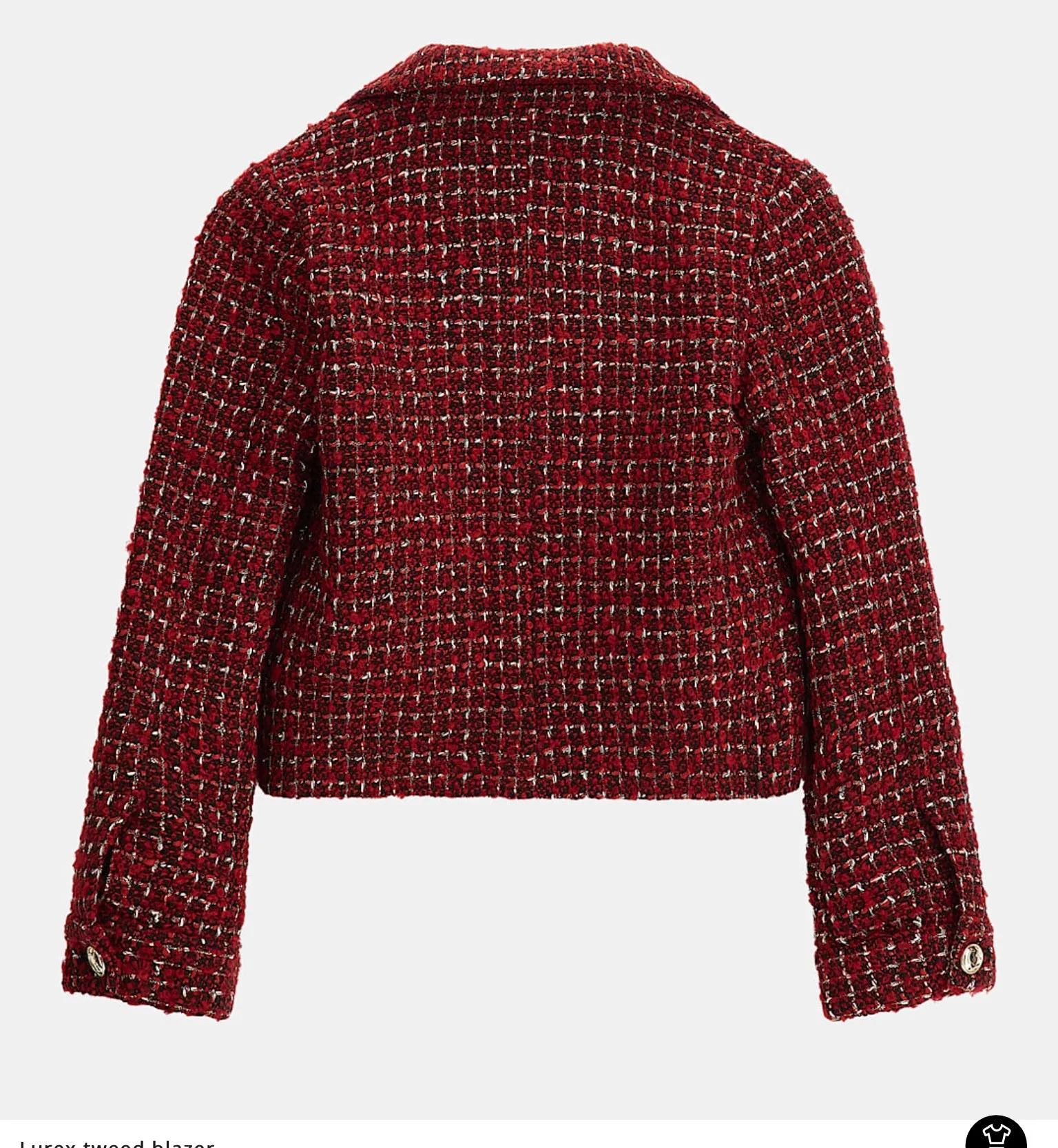 Guess Girls Red Cropped Tweed Jacket