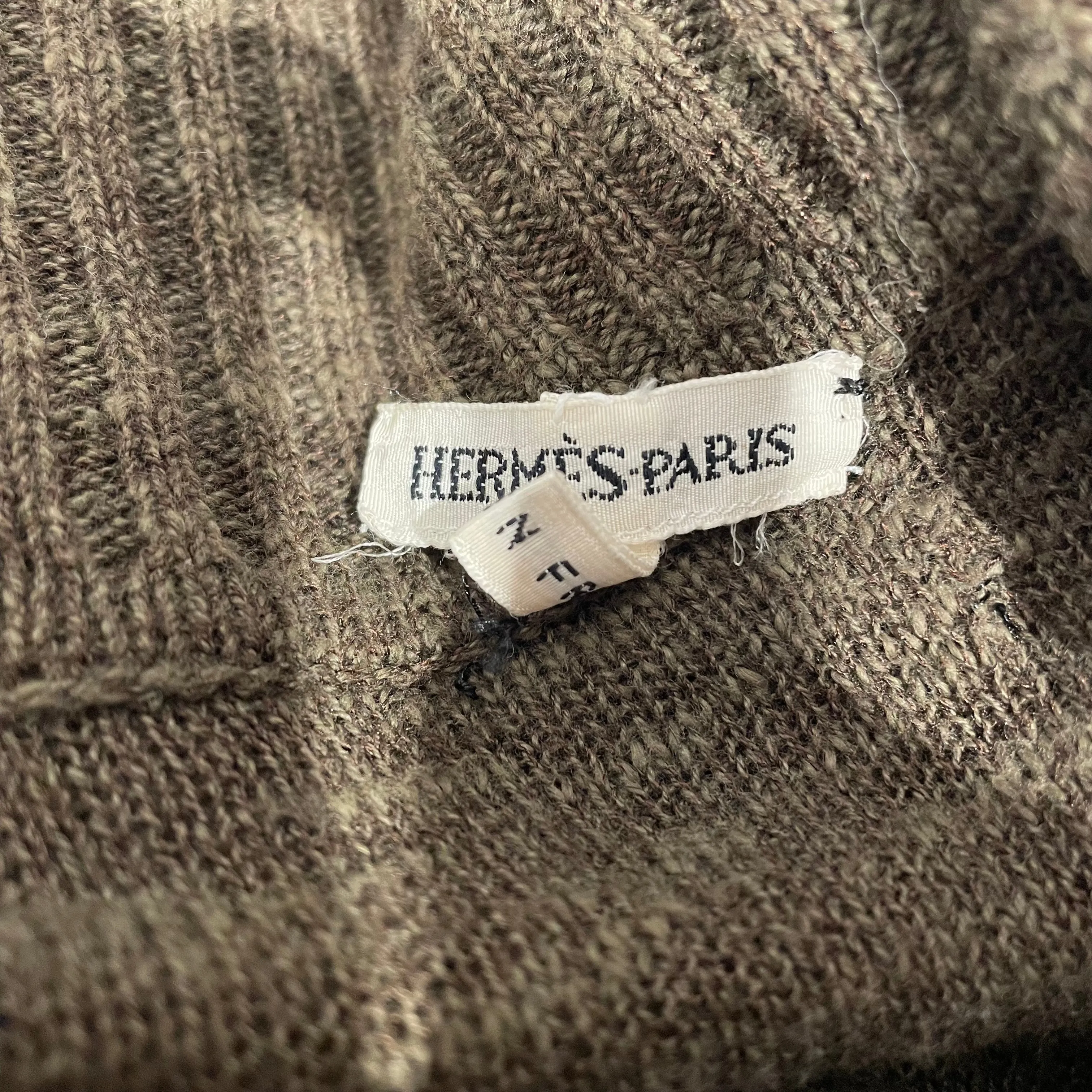 #HERMES/Cardigan/GRN/Cotton/Plain