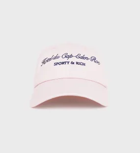 Hotel du Cap Cursive Hat - Eden Pink/Navy