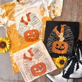 Howdy Pumpkin Cowgirl Legs Tee