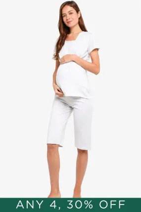 Jessie Short Sleeve Maternity and Nursing Sleepwear H.Grey