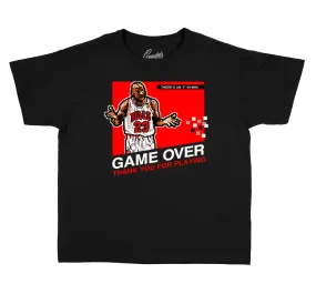 Kids Reverse Flu 12 Shirt - Game Over - Black