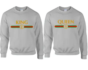 King and Queen Couple Matching Sweaters, Couple Crewnecks