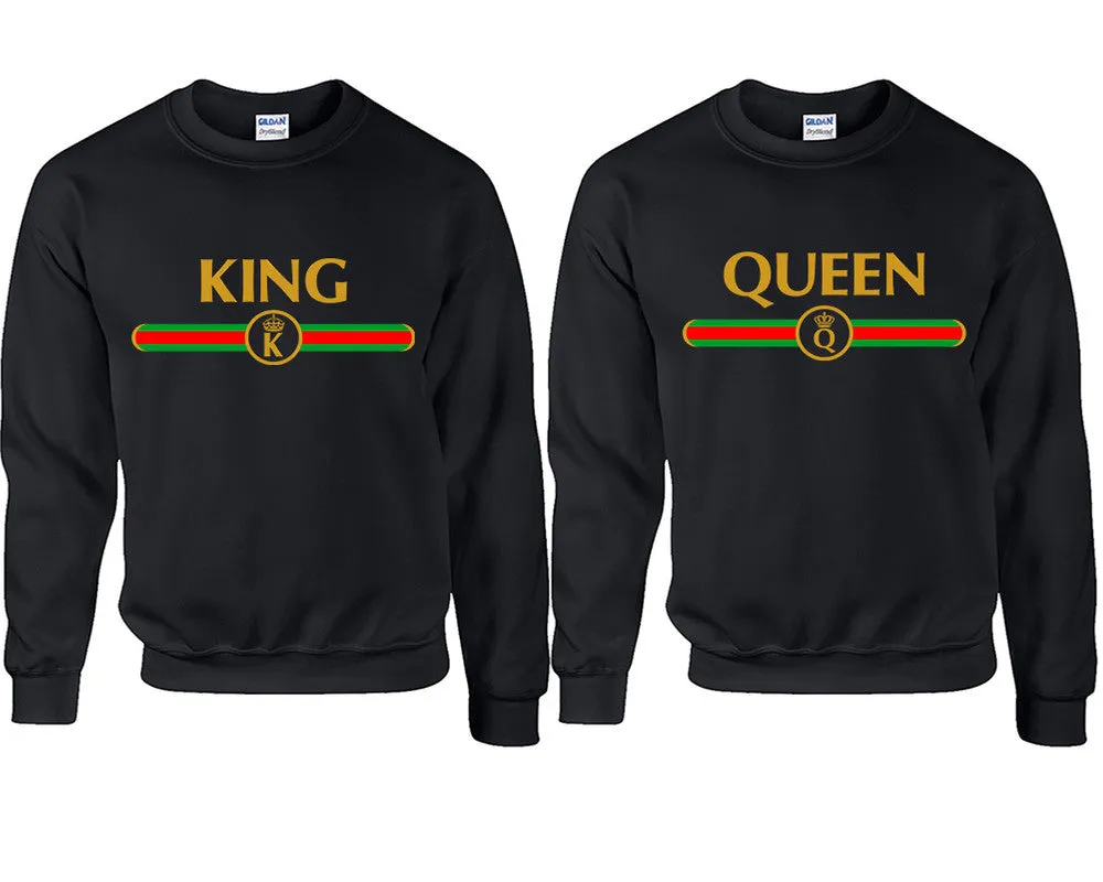 King and Queen Couple Matching Sweaters, Couple Crewnecks