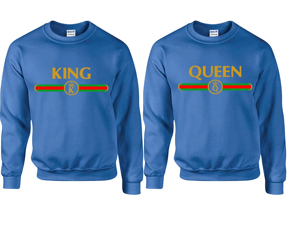 King and Queen Couple Matching Sweaters, Couple Crewnecks