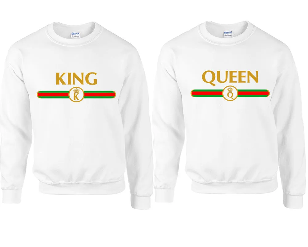 King and Queen Couple Matching Sweaters, Couple Crewnecks