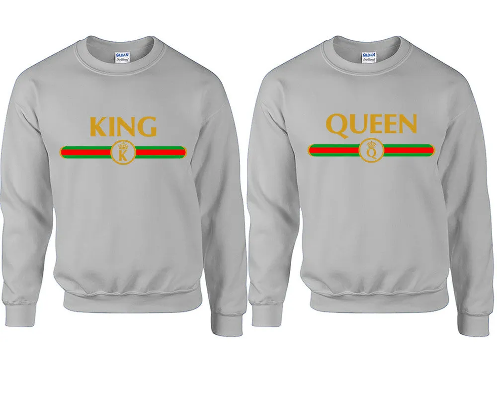 King and Queen Couple Matching Sweaters, Couple Crewnecks