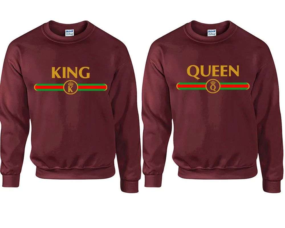 King and Queen Couple Matching Sweaters, Couple Crewnecks