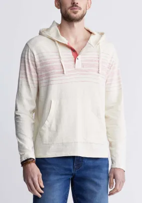 Kupid Men's Striped Hoodie in Whitecap Gray - BM24348