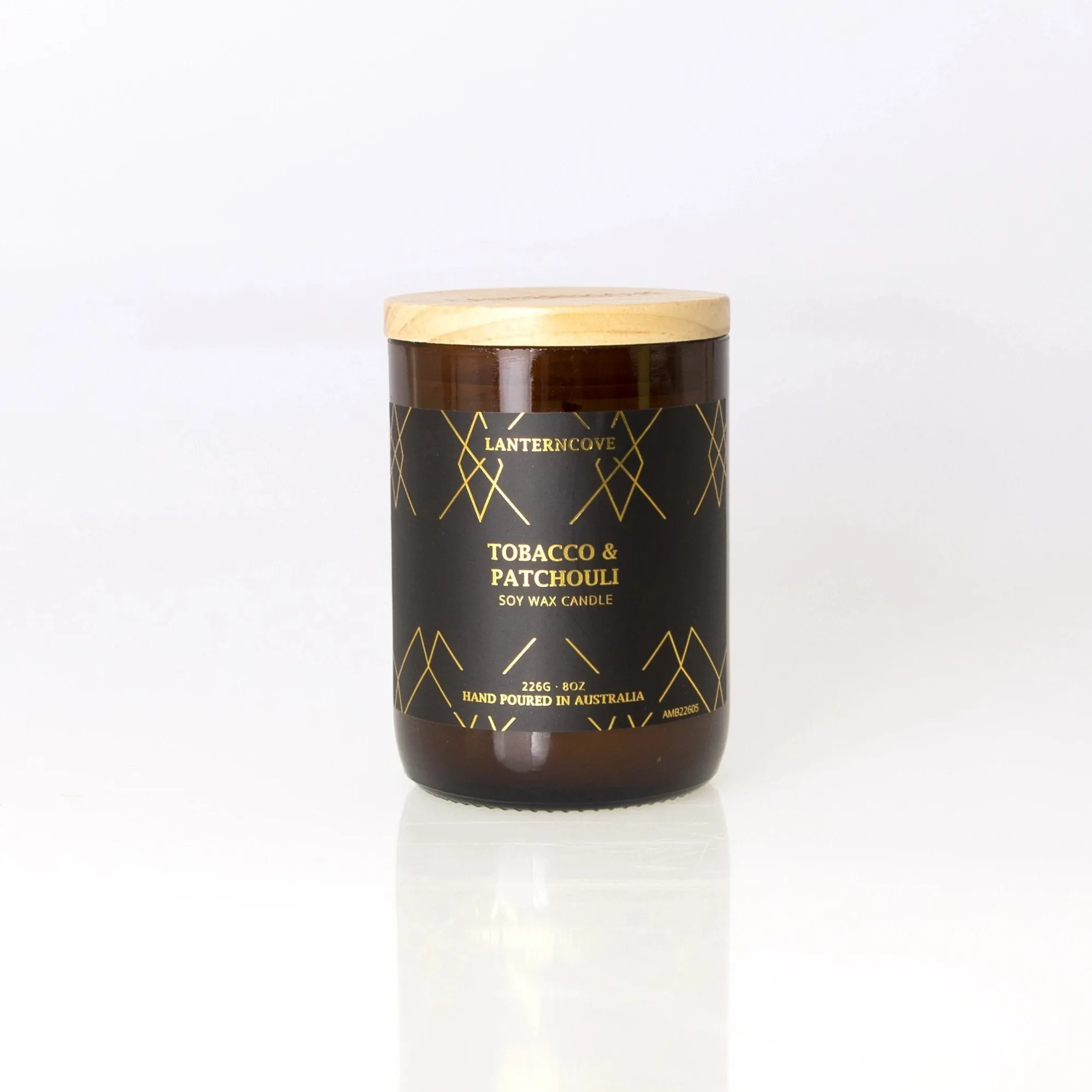 Lantern Cove Amberesque Tobacco and Patchouli 8oz Soy Candle