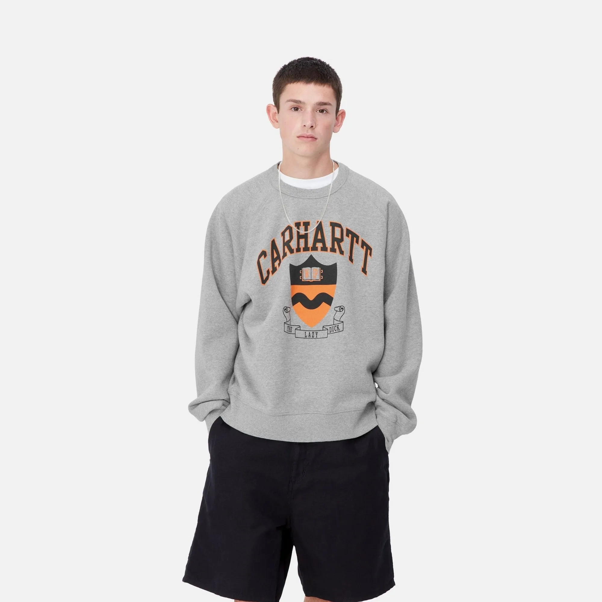 Lazy Duck Academy Sweatshirt | Grey Heather