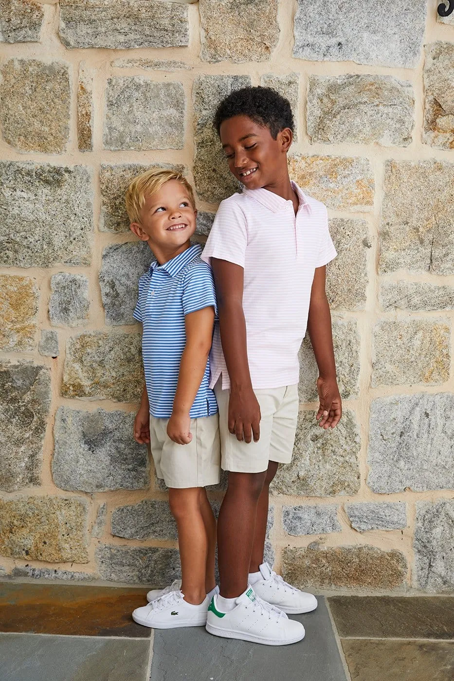 Little English Short Sleeve Striped Polo in Regatta