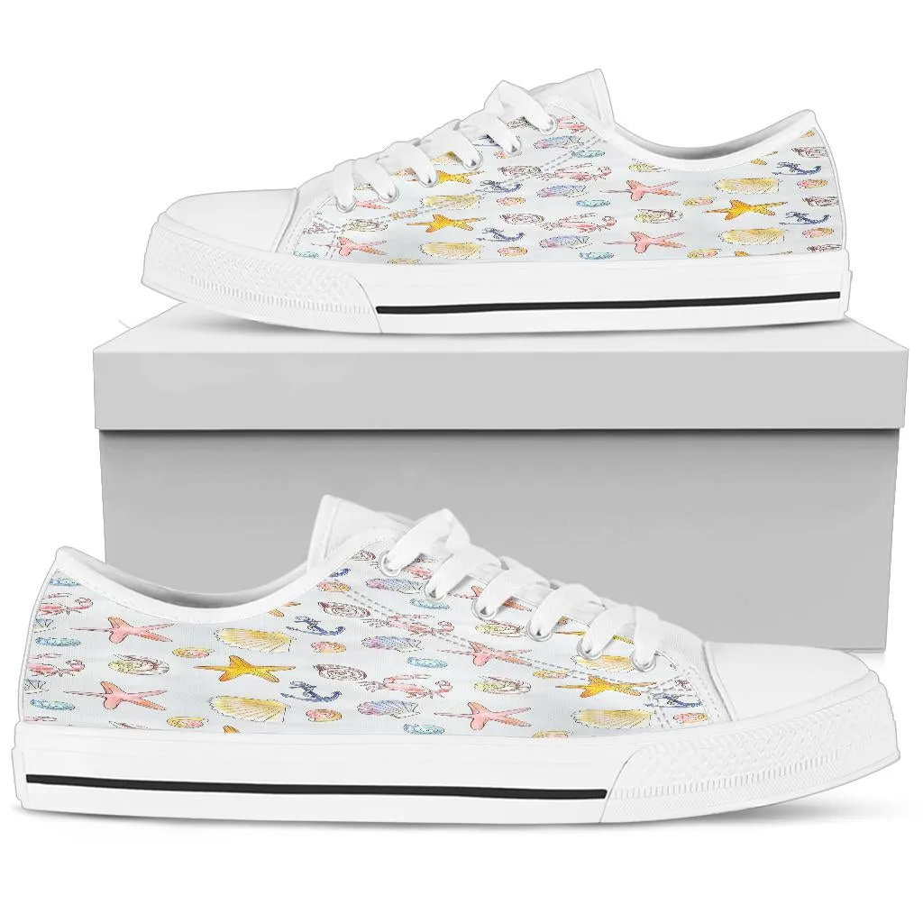 Low Top Shoe - Beach Themed