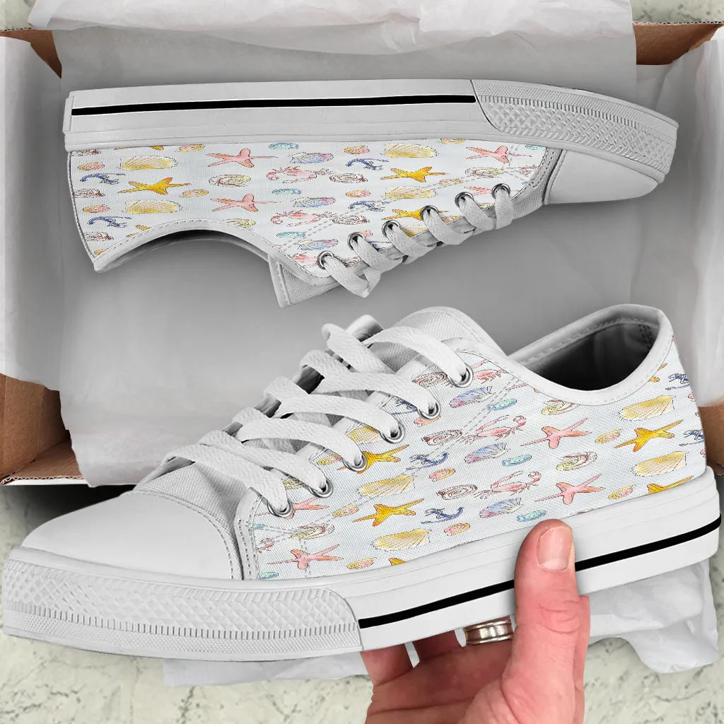 Low Top Shoe - Beach Themed